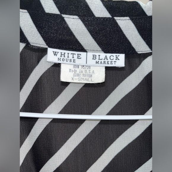 White House Black Market sheer striped blouse - Picture 3 of 4